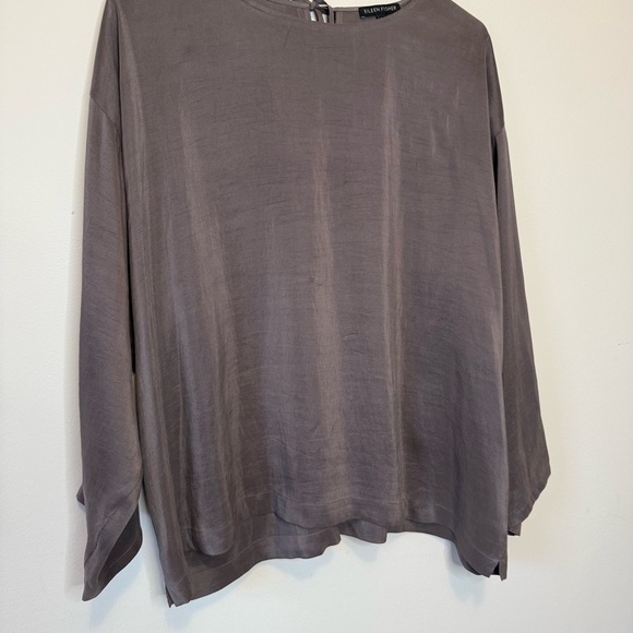 Eileen Fisher 100% silk tunic blouse - Picture 3 of 10